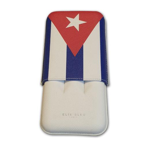 Elie Bleu Â– Large Cuban Flag Cigar Case - 3 Cigars Â– up to 64 ring gauge