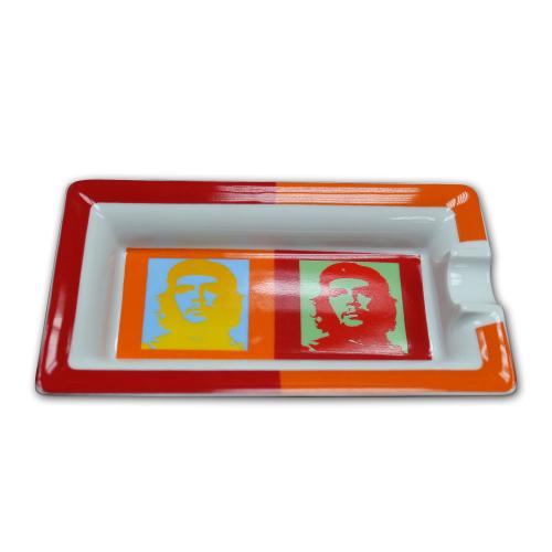 Elie Bleu Porcelain Cigar Ashtray - Che Pop Art - Red and Orange