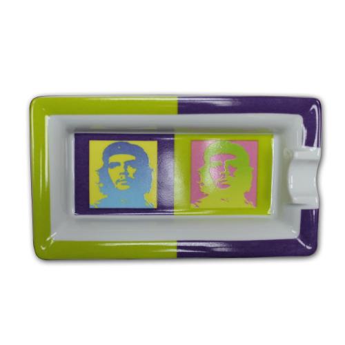 Elie Bleu Porcelain Cigar Ashtray - Che Pop Art - Purple and Green