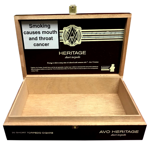 Empty Avo Heritage Short Torpedo Cigar Box