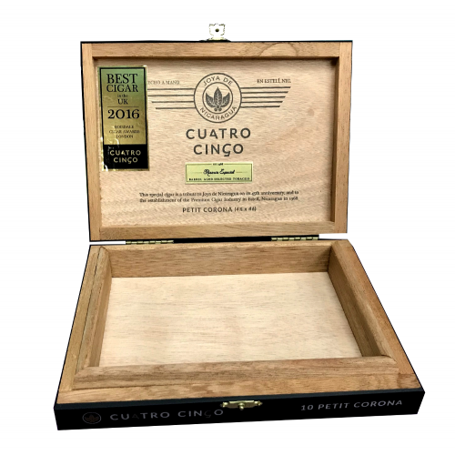 Empty Cuatro Cinco Petit Corona Cigar Box