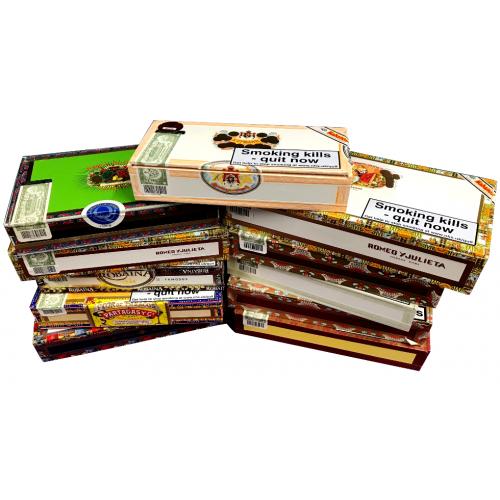 Empty Wooden Cigar Box Lucky Dip Selection - 50 Boxes - Small