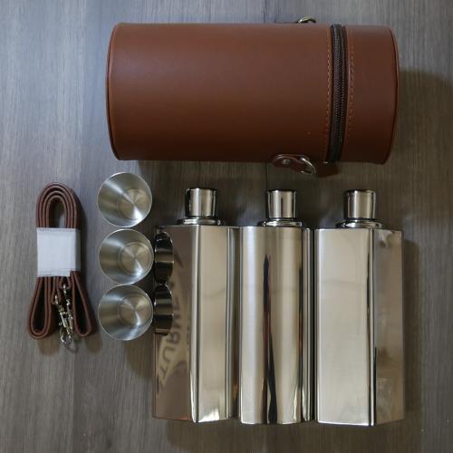 3 Flasks & Cups Gift Set - 24oz Capacity