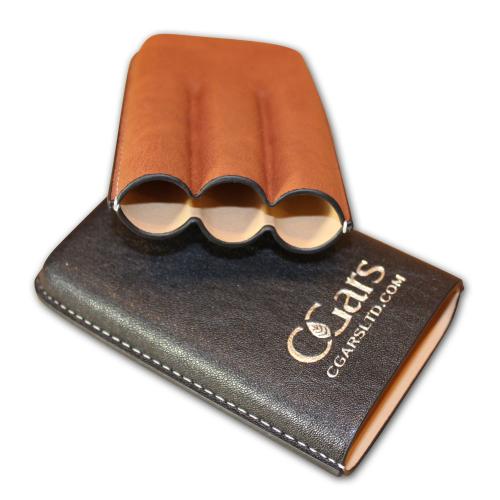 C.Gars Two Tone Leather Cigar Case Fuerte and H. Upmann Majestic Sampler