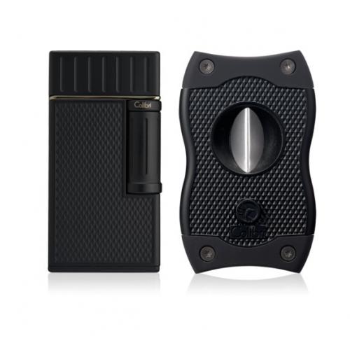 Colibri Julius Lighter & SV Cutter Set - Black