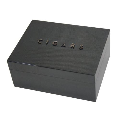 Gentili Lorenzo Cigar Humidor Carbon Fibre 50 Capacity