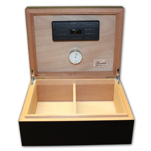 Gentili Giovani Cigar Humidor Matt Black 50 Capacity