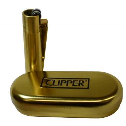 Clipper Metal Flint Brushed Gold Lighter