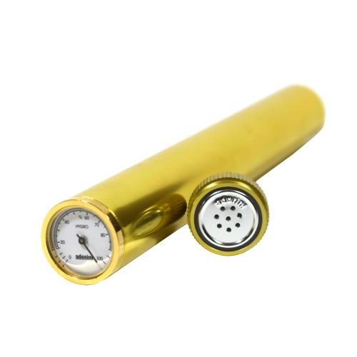 Adorini Gold Cigar Humidor Tube - Including Hygrometer