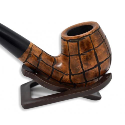 Hardcastle Briar Root 121 Checkerboard Fishtail Bent Pipe (H0021)