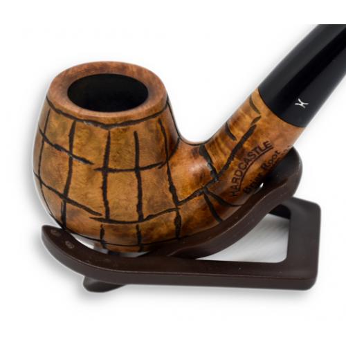 Hardcastle Briar Root 121 Checkerboard Fishtail Bent Pipe (H0021)