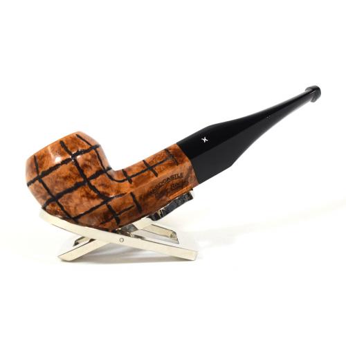 Hardcastle Briar Root 103 Checkerboard Straight 9mm Filter Fishtail Pipe (H0218)
