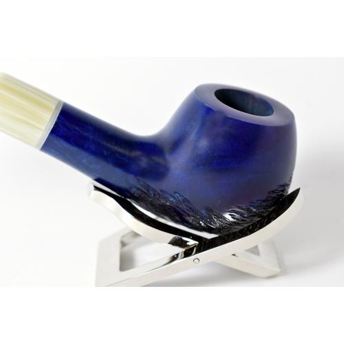 Hanseatic Blue Smooth Fishtail 9mm Filter Pipe (HP015)