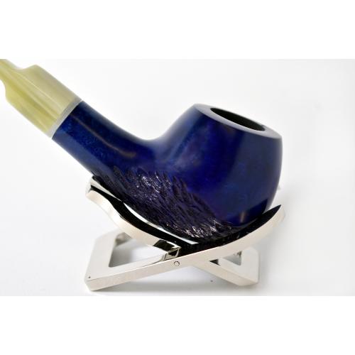 Hanseatic Blue Smooth Fishtail 9mm Filter Pipe (HP021)