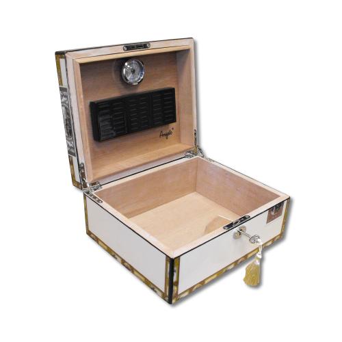 Angelo Cigar Box Theme Humidor - up to 60 Cigar Capacity