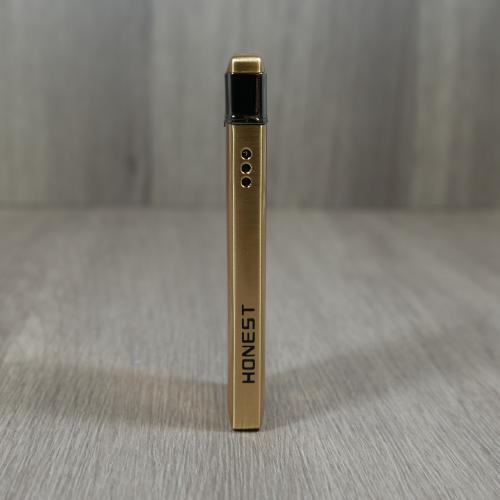 Honest Astra Jet Flame Cigar Lighter - Gold Lines (HON71)