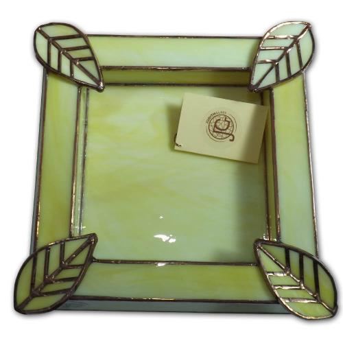 Artisan Glass Cigar Ashtray - Square - Mellow Yellow