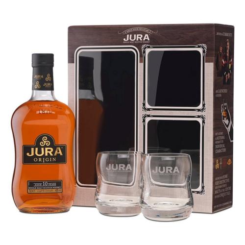 Isle Of Jura 70cl 10 Year Old Whisky Gift Pack With 2 Glasses