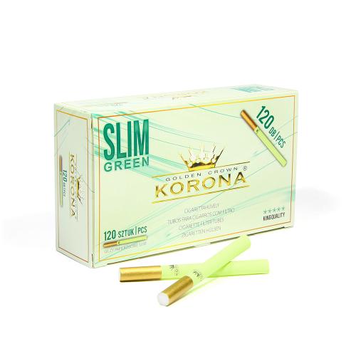 Korona Slim Green Gold Tubes - 100 packs of 120 tubes (12,000)