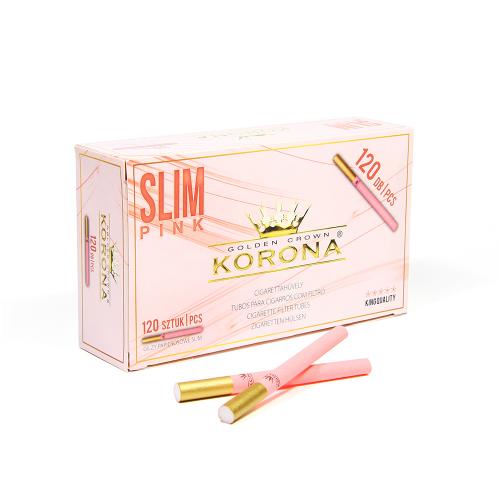 Korona Slim Pink Gold Tubes - 100 packs of 120 tubes (12,000)