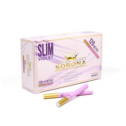 Korona Slim Violet Gold Tubes - 100 packs of 120 tubes (12,000)