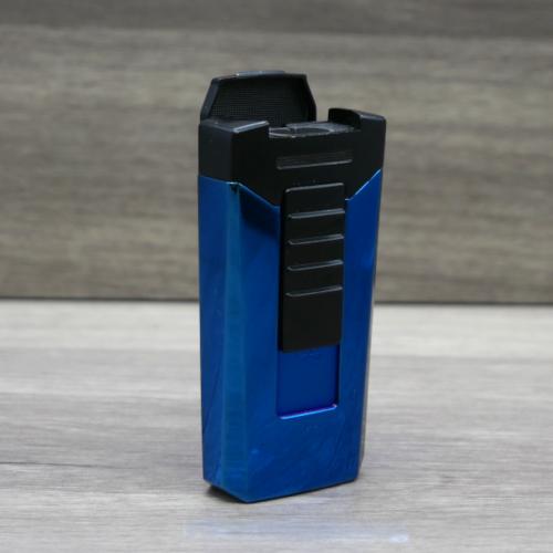 Eurojet Race Angled Twin Jet Flame Lighter - Icy Blue