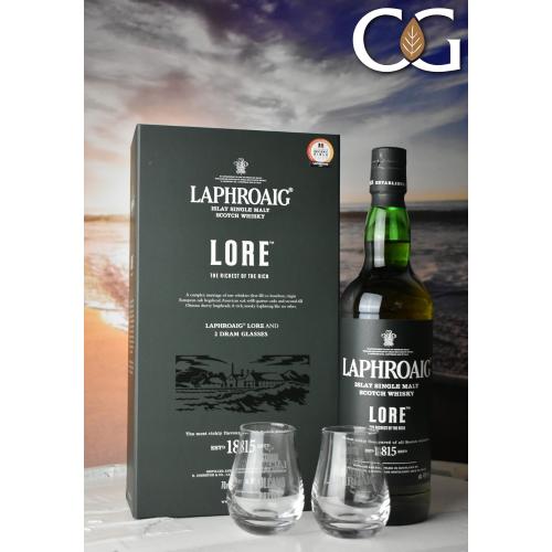 Laphroaig Lore 70cl Bottle & Glass Gift Pack