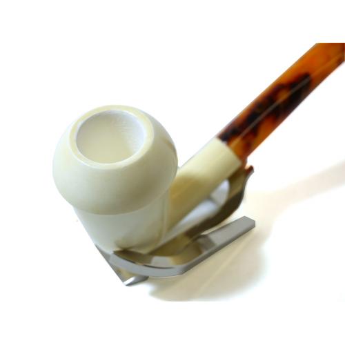 Meerschaum Large Slightly Bent smooth Fishtail Pipe (MEER125)