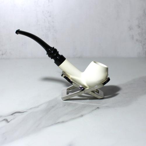 Meerschaum Small Smooth Apple Bent Fishtail Pipe (MEER306)