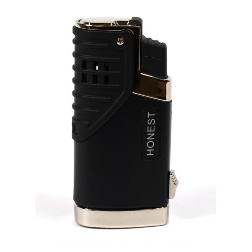 Honest Cigar Lighter and Cutter Set - Black (HON111)