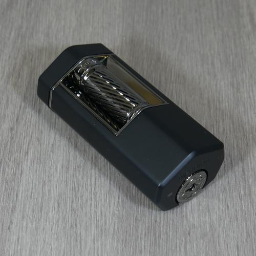 Xikar Meridian Triple Soft Flame Lighter - Black & Gunmetal