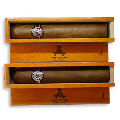 CLEARANCE! Montecristo Edmundo Cigar - Presented in Slide Lid Coffin Box - 2 Cigars