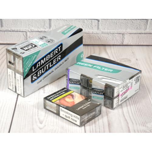 Lambert & Butler Green Filter Kingsize - 10 packs of 20 Cigarettes (200)