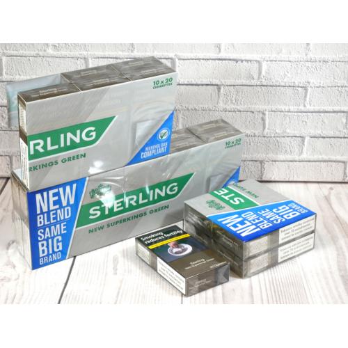 Sterling Green Superkings - 20 Packs of 20 Cigarettes (400)