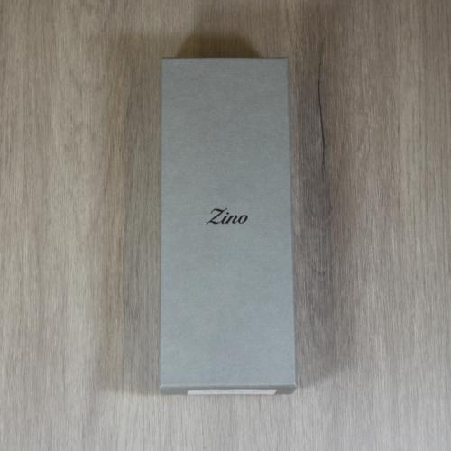 Zino XL-2 Leather Case - Fits 2 Cigars - Grey with Cyan Stitching (End of Line)