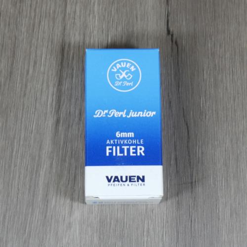 Vauen Dr Perl Junior Activated Charcoal 6mm Pipe Filters (Pack of 30)