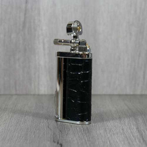 Tsubota Pearl - Eddie Pipe Lighter with Tool - Black Leather