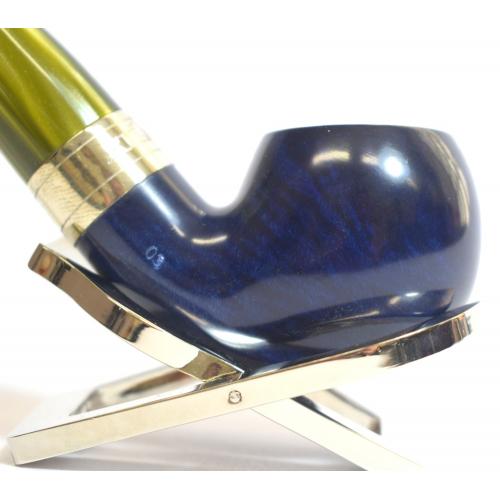Peterson Atlantic 03 Smooth Blue & Green Bent Fishtail Pipe (PE1009)