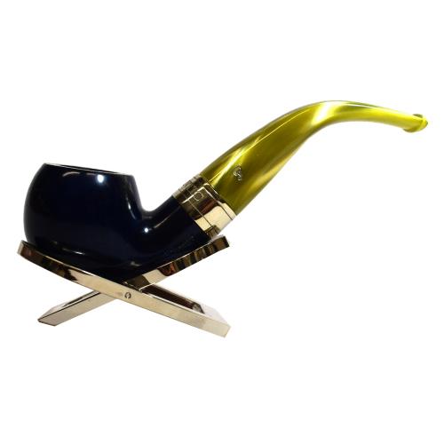 Peterson Atlantic 03 Smooth Blue & Green Bent Fishtail Pipe (PE1009)