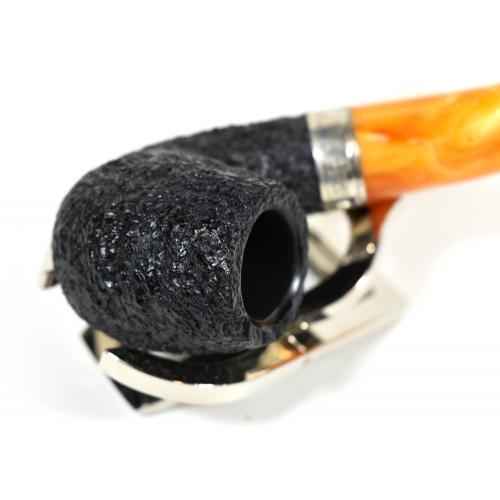 Peterson Rosslare 221 Rustic Silver Mounted Fishtail Pipe (PE1174)