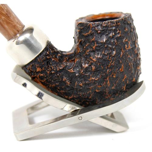 Peterson Derry Rustic X220 Coffee Nickle Mounted Fishtail Pipe (PE185)