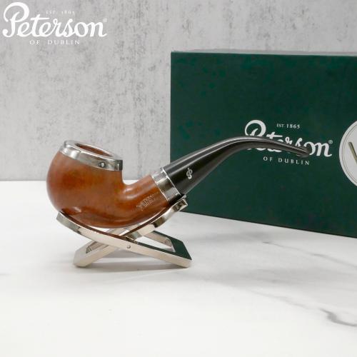 Peterson Silver Cap Silver Mounted Natural 03 Fishtail Pipe (PE2362) - End of Line