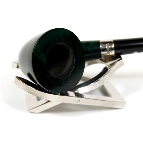 Peterson Churchwarden D15 Green Nickel Mounted Fishtail Pipe (PEC155)