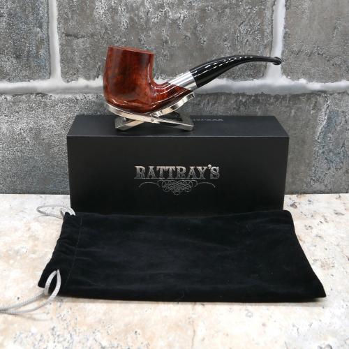 Rattrays Emblem Brown 159 Smooth Bent 9mm Filter Fishtail Pipe (RA1421)