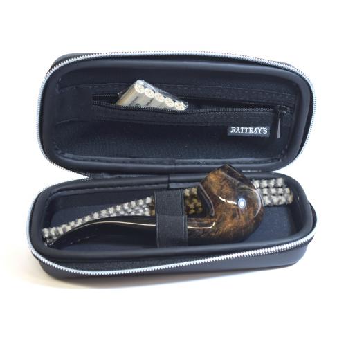 Rattrays Joy Meerschaum 8 Grey 9mm Fishtail Pipe - Case & Accessories (RA700)
