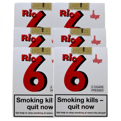 5 + 1 Villiger Rio 6 Cigar - 6 Packs of 5 (30)