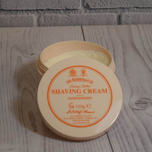 D R Harris & Co Ltd Sandalwood Shaving Cream Bowl - 100g - End of Line