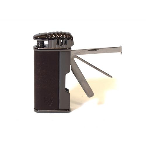 Chacom Pipe Lighter With Built In Pipe Tools - Brown Leather