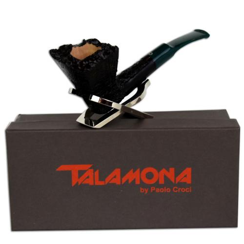 Talamona Sabbiata Black & Green Fishtail Pipe (ART035)