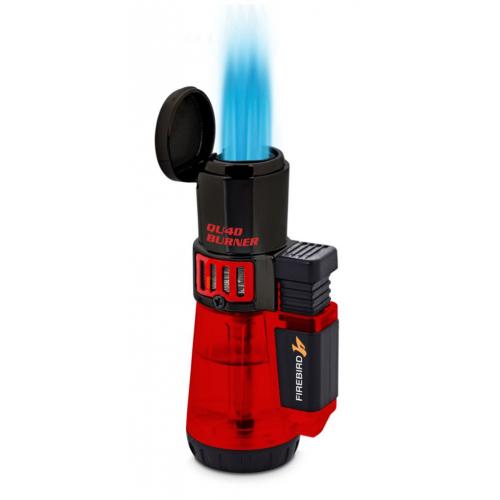 Colibri Firebird Qu4d Burner Jet Flame Lighter - Red